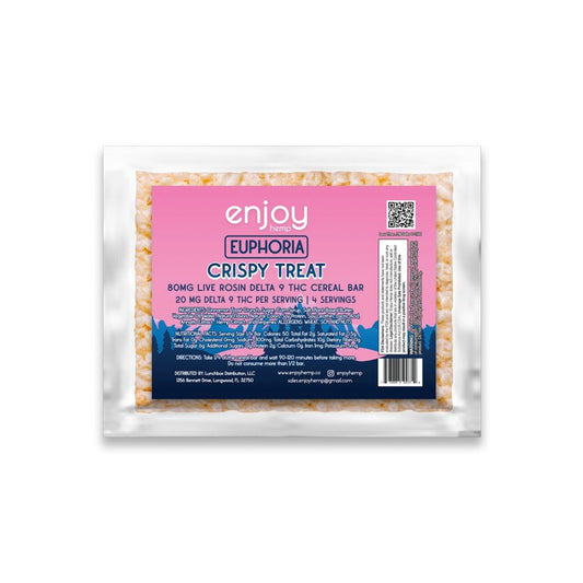 Enjoy: Euphoria Live Rosin 80mg Delta 9 THC Cereal Bar (Sativa)