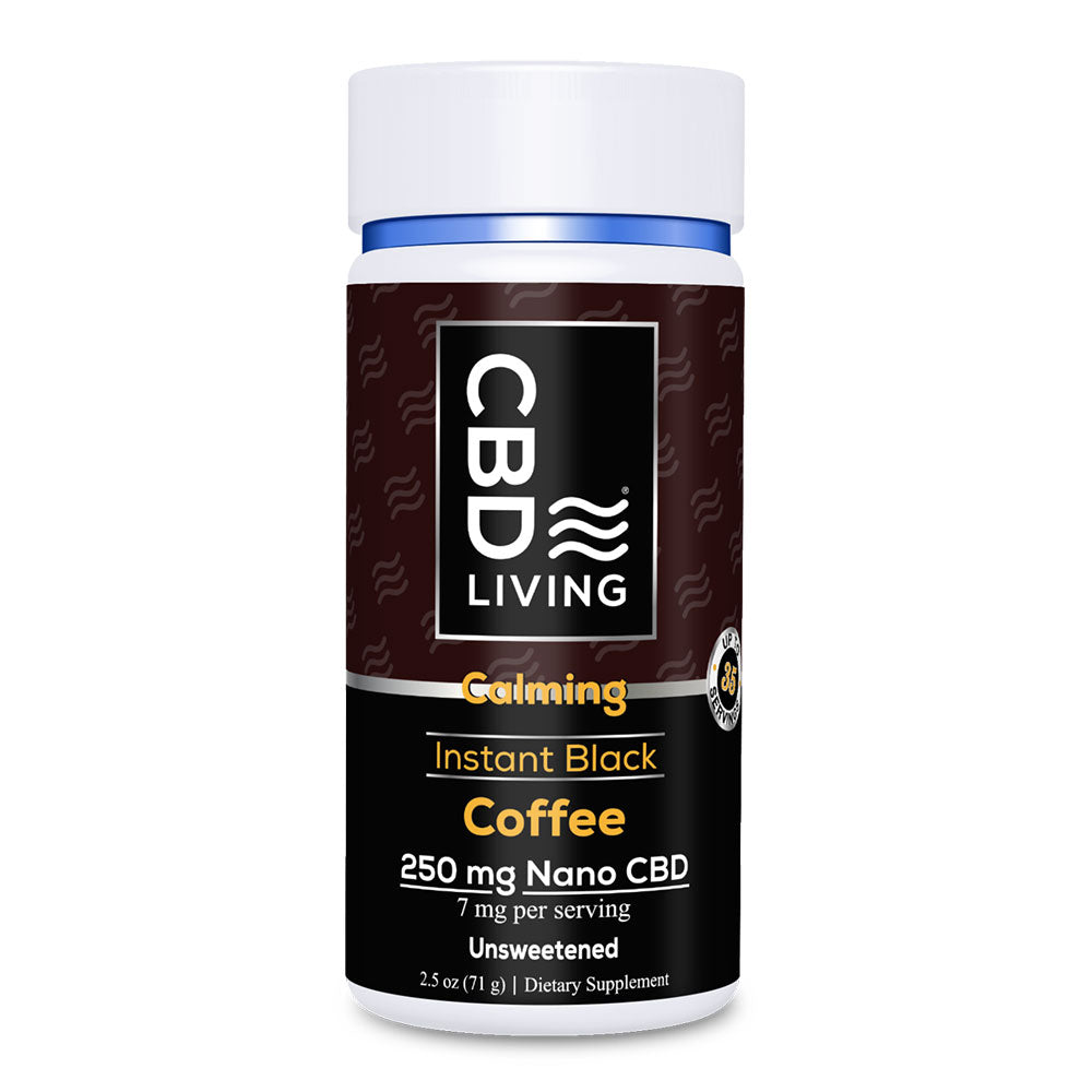 Calming Instant Black Coffee (250mg Nano CBD) Unsweetened 71g Box