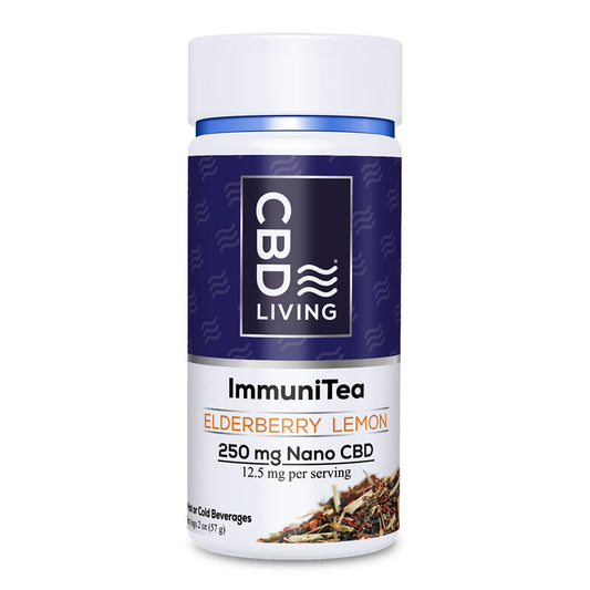 ImmuniTea Elderberry Lemon (250mg Nano CBD) 57g box