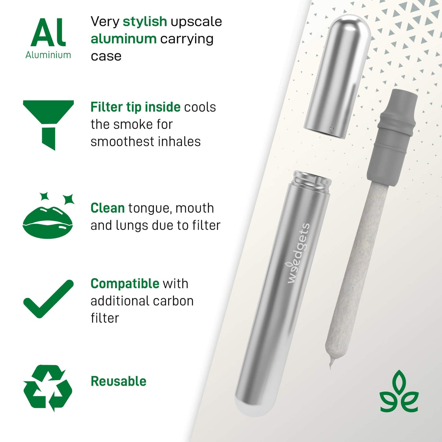 Doob Tube Kit - Smell Proof & Waterproof Metal Dube Tube